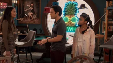 Aqua Jean Jacket In Pastel Multi worn by Millicent (Jaidyn Triplett) as seen in iCarly (S02E07)