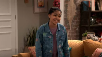Stella McCartney Kids Star Denim Jacket worn by Millicent(Jaidyn Triplett) as seen in iCarly (S01E03)