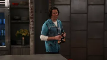 Topman Monet Boat Print Short Sleeve Button-Up Shirt usado por Spencer Shay (Jerry Trainor) como se ve en iCarly (S02E08)