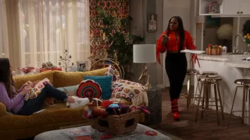 Azalea Wang Back On My Bs Bootie In Black worn by Harper (Laci Mosley) as seen in iCarly (S02E09)