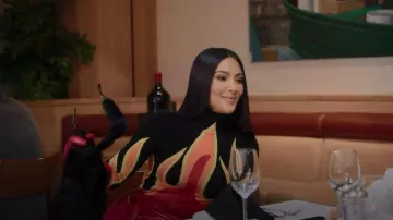 Balenciaga Fur Sunglasses worn by Kim Kardashian as seen in The Kardashians (S02E07)