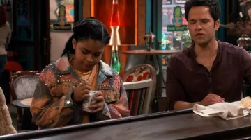 Akira Rhinestone Detail Denim Jacket worn by Millicent (Jaidyn Triplett) as seen in iCarly (S02E09)