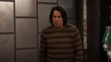 Faherty Merino Fair Isle Suéter usado por Spencer Shay (Jerry Trainor) como se ve en iCarly (S01E04)