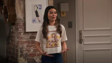 Sandro Printed T-Shirt worn by Carly Shay (Miranda Cosgrove) as seen in iCarly (S01E13)