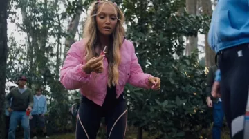Pretty Little Thing Pink Bubble Jacket worn by Vanessa Merriman (Sara Thompson) as seen in One of Us Is Lying (S02E04)
