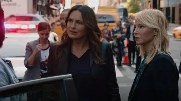 J Crew Black Watch Plaid Wool-blend Schoolboy Blazer worn by Detective Amanda Rollins (Kelli Giddish) as seen in Law & Order: Special Victims Unit (S24E06)