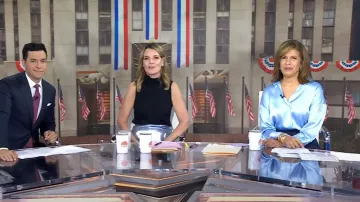 Zara Satin Shirt worn by Hoda Kotb as seen in Today on November 7, 2022