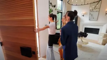 Coperni Denim Hybrid Flared Pants worn by Olivia Culpo as seen in Today with Hoda & Jenna on November 7, 2022