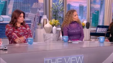 Diane Von Furstengerg Corinne Vestido con estampado floral usado por Ana Navarro visto en The View el 7 de noviembre de 2022