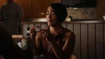 Et Ochs Emily Rib Zip Polo Tank worn by Athena Grant (Angela Bassett) as seen in 9-1-1 (S06E07)