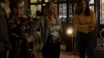 Golden Goose Cracked Leather Biker Jacket worn by Jenny Hoyt (Katheryn Winnick) as seen in Big Sky (S03E06)