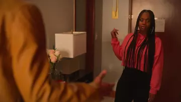 Adidas Cropped Hoodie in pink worn by Poppy Martinez (Kendra Oyesanya Willis) as seen in Step Up: High Water TV series outfits (S03E01)