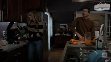 Max Mara Striped Sweater worn by Michaela Stone (Melissa Roxburgh) as seen in Manifest (S04E02)