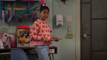 Stella McCartney Kids Hearts Cotton Sweatshirt worn by Millicent (Jaidyn Triplett) as seen in iCarly (S01E09)