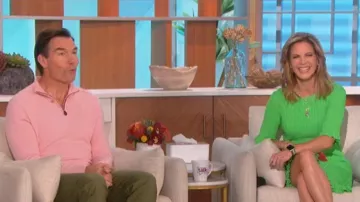 Maje Rochasse Rib-Knit Minidress worn by Natalie Morales as seen in The Talk on  November 3, 2022