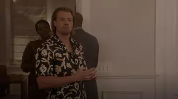 Nanushka Camp Abstract-print Shirt worn by JJ Parker (Hunter Clowdus) as seen in All American (S05E04)