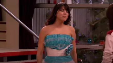 Betsey Johnson Tea Party dress in Light Blue worn by Trina Vega (Daniella Monet) as seen in Victorious (S01E01)
