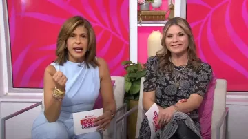 Veronica Beard Vestido de seda con estampado floral usado por Jenna Bush Hager como se ve en Today with Hoda & Jenna el 9 de noviembre de 2022