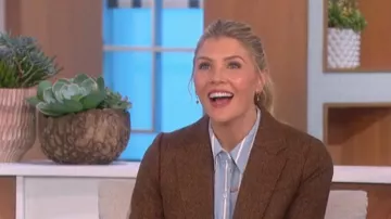 J. Crew Bristol Blazer worn by Amanda Kloots as seen in The Talk on November 9, 2022
