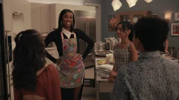 Gucci Printed Apron worn by Hilary Banks (Coco Jones) as seen in Bel-Air TV series wardrobe (Season 1 Episode 6)