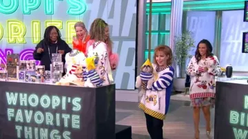 Whoopi C for Christmas Cotton Blend Suéter con capucha usado por Alyssa Farah como se ve en The View ;on noviembre 10, 2022