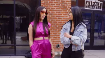 Nicholas Rey Cropped Silk Tank Top worn by Angie Katsanevas as seen in The Real Housewives of Salt Lake City (S03E07)