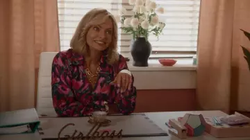 Milly Jordan Tulip Bouquet Print Dress worn by Barb Flatch (Jaime King) as seen in Welcome to Flatch (S02E06)