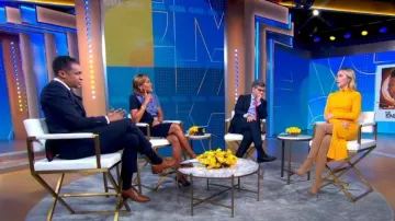 Michael Kors Elle Suede Boot worn by Emily Blunt as seen in Good Morning America on  November 10, 2022