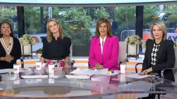 Ralph Lauren Suéter de pata de gallo sin mangas Vestido usado por Dylan Dreyer como se ve en Today el 11 de noviembre de 2022