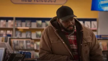Carhartt Sandstone Hooded Multi Pocket Jacket worn by Jeff (Carl Tart) as seen in Blockbuster (S01E01)