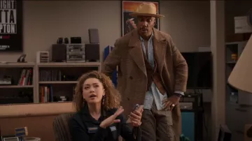 Zara Check Double-Breasted Coat worn by Percy (J. B. Smoove) as seen in Blockbuster (S01E05)