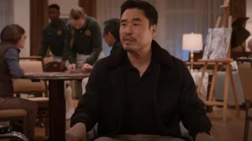 Levis Faux Suede Aviator Bomber Jacket worn by Timmy (Randall Park) as seen in Blockbuster (S01E06)