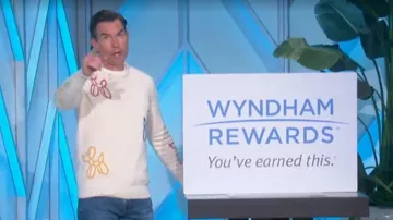 Harden Balloon Dog Cashmere Sweater worn by Jerry O'Connell as seen in The Talk on November 11, 2022