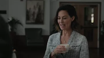 Kendra Scott Elton Cultured Freshwater Pearl & Mother of Pearl Cuff Bracelet worn by Governor Lynelle Perry (Wendy Moniz) as seen in Yellowstone (S05E01)