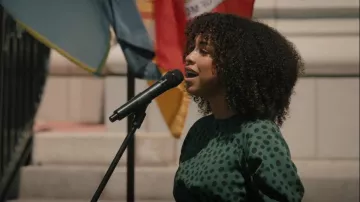 Who What Wear Seasonal Spots Green Polka Dot Dress worn by Singers as seen in Yellowstone (S05E01)