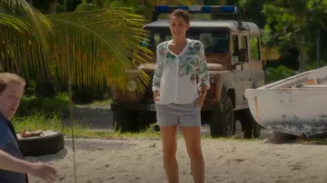 Oasis ZSL Placement Shirt worn by DS Florence Cassell (Joséphine Jobert) as seen in Death in Paradise (S07E07)
