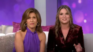 Alice + Olivia Leia Tie Neck Halter Top worn by Hoda Kotb as seen in Today with Hoda & Jenna on November 14, 2022