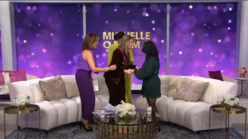 Zara High-Waisted Pants In Purple worn by Hoda Kotb as seen in Today with Hoda & Jenna on November 14, 2022