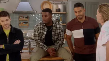 Reiss Primo Colorblock Modal & Cotton Sweater Polo porté par Jordan Baker (Michael Evans Behling) vu dans All American (S05E05)