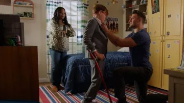 Joie Lomande Tie Neck Long Sleeve Silk Blouse worn by Carla Price (Cocoa Brown) as seen in 9-1-1 (S06E08)