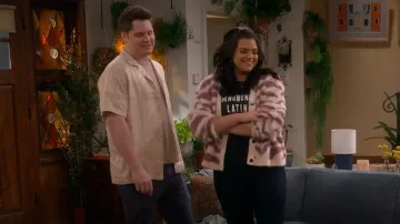 ATM Anthony Thomas Melillo Slub Knit Space Dye Tee worn by Quintin (Matt Shively) as seen in Lopez vs. Lopez (S01E01)