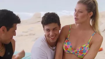 Shein Floral Underwire Tie Side Bikini Traje de baño usado por Shanae Ankney como se ve en Bachelor in Paradise (S08E13)