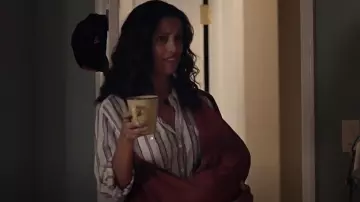 Chemisier rayé Joie porté par Grace Stone (Athena Karkanis) vu dans Manifest (S03E02)