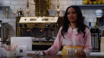 Lucky Brand Plaid Boyfriend Shirt worn by Randi (Kyla Pratt) as seen in Call Me Kat (S03E07)