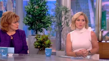 A.L.C. Tori Metallic Vegan Leather Midi Skirt worn by Sara Haines as seen in The View on November 17, 2022