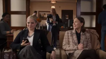 Veronica Beard Roman Skirt worn by Kimberly Finkle (Pauline Chalamet) as seen in The Sex Lives of College Girls (S02E01)
