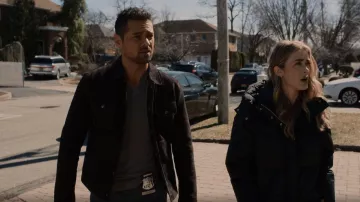 Banana Republic Italian Moleskin Trucker Jacket worn by Jared Vasquez (J.R. Ramirez) as seen in Manifest (S04E07)