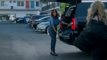 LifeStride Knockout Combat Boots worn by Simone Clark (Niecy Nash) as seen in The Rookie: Feds (S01E04)