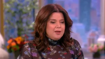 Alice + Olivia Delora Turtleneck Midi Dress worn by Ana Navarro as seen in The View on November 18, 2022