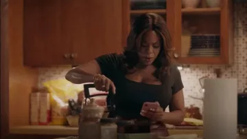 Madewell Rib Square Neck Crop Top worn by Simone Clark (Niecy Nash) as seen in The Rookie: Feds (S01E07)